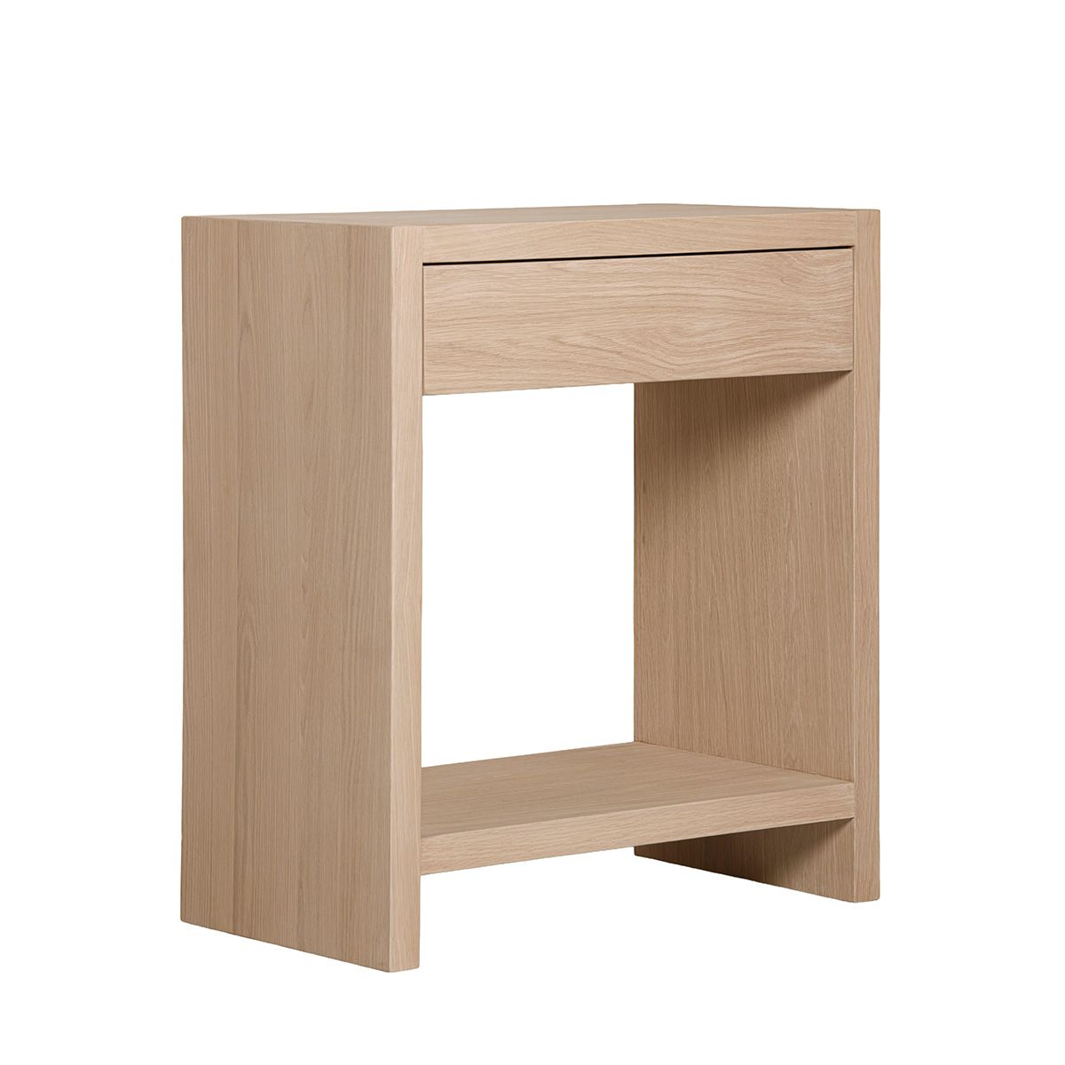 Mood smalt konsollbord med hylle (lys eik - 70x40x80)