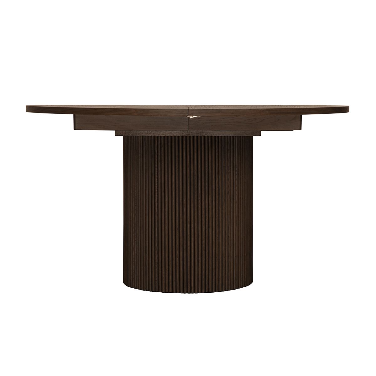 Noor rundt spisebord ø120 (170) med 1 tilleggsplate (røkt eik)