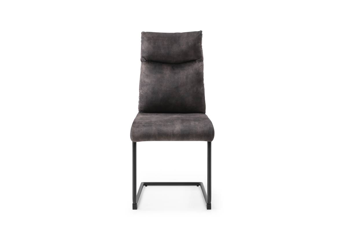 Baxter spisestol (grå velour - sort metall)