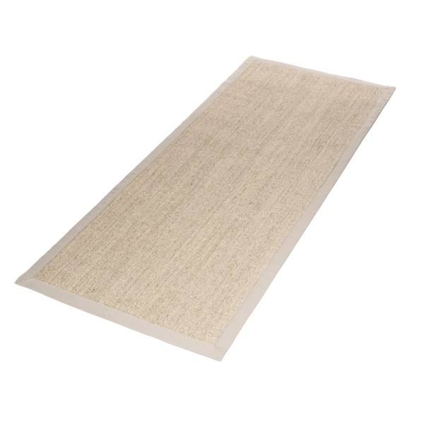 Bilde av Sisal teppe finvevd (80x200 - sand/beige kant)