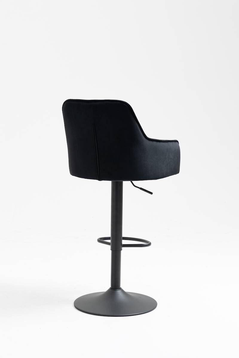 Toledo barstol (sort velour)