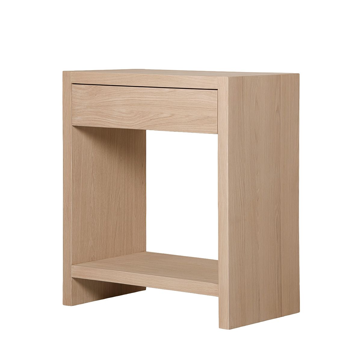 Mood smalt konsollbord med hylle (lys eik - 70x40x80)