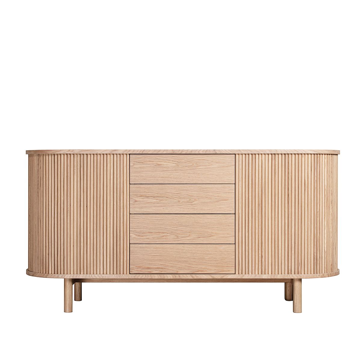 Noor skjenk 2 dører 4 skuffer (150x45x75) - lys eik