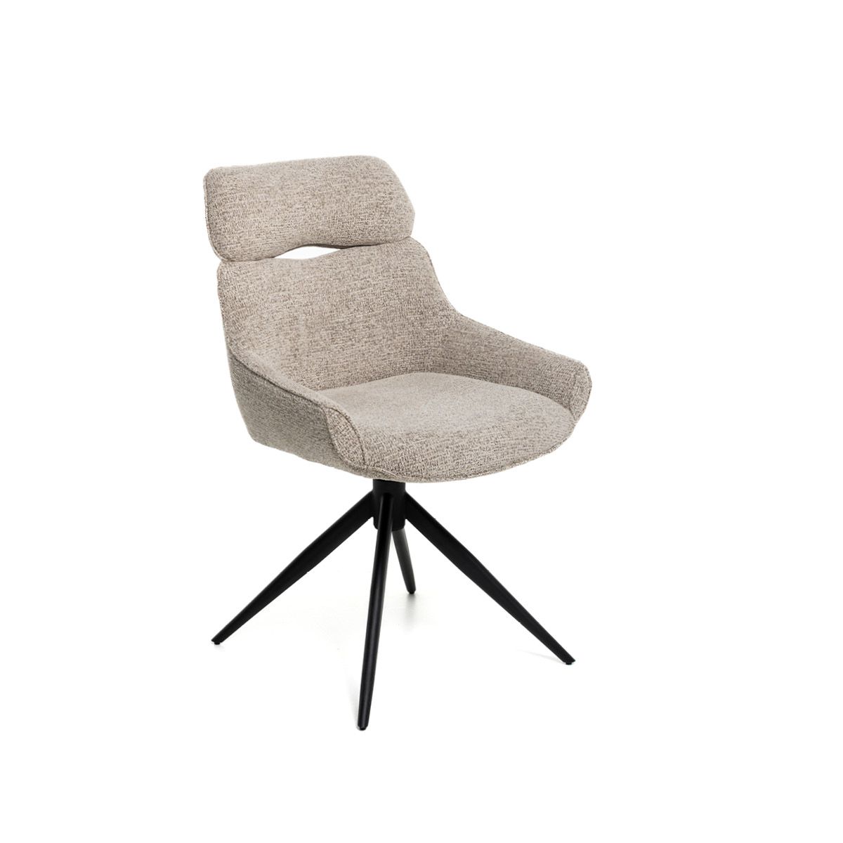 Noah spisestol med sving og vipp (Present gråbrun melert)