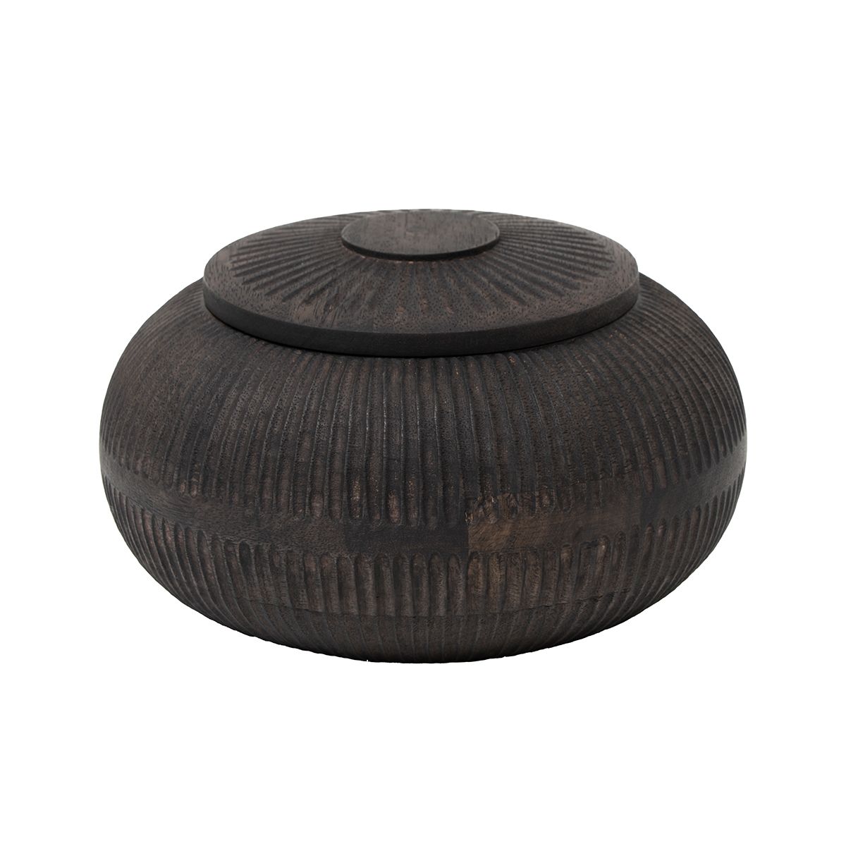 Lama Seia boks med lokk (20,5x12) brunsort mangotre
