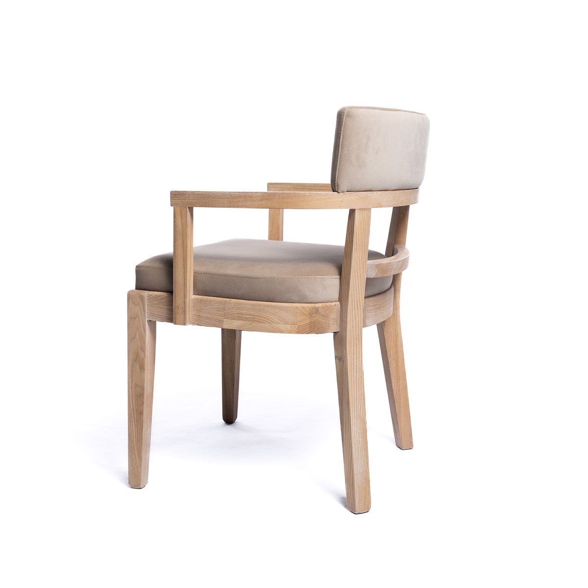 Cloud spisestol (Rush beige velour) lys eik ben