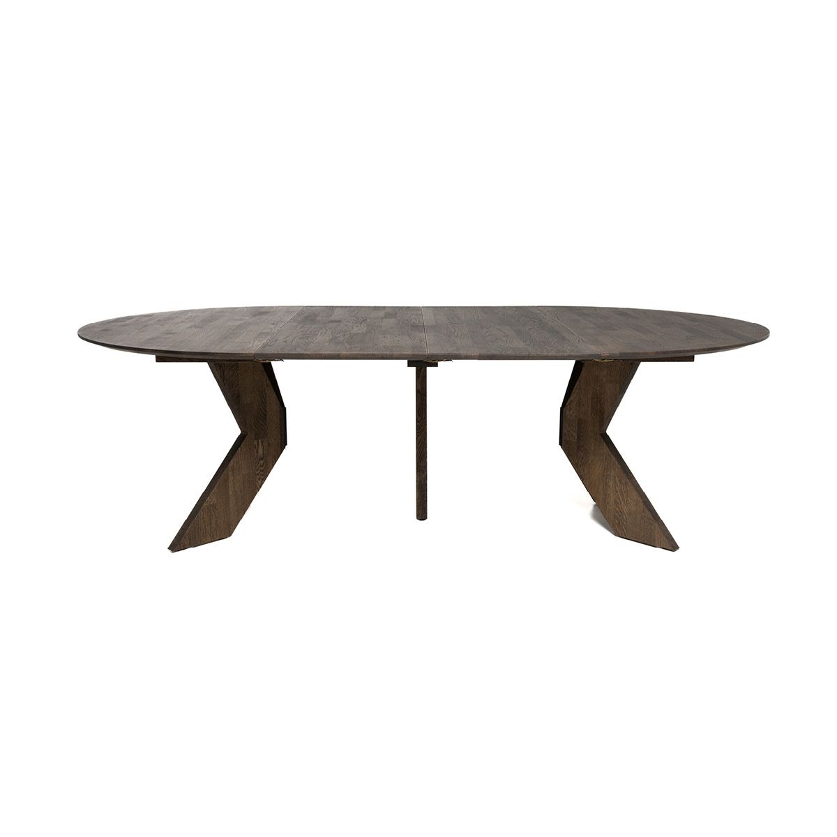 Aspen rundt spisebord ø140 (240) med 2 tilleggsplater røkt heltre eik