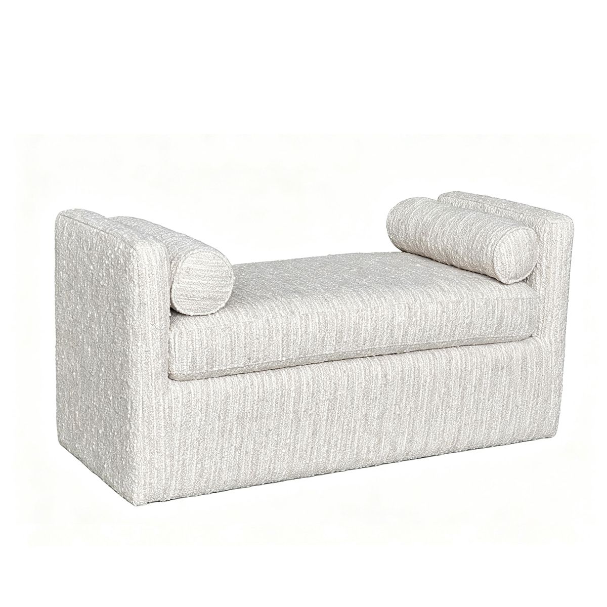 Marlow sittebenk (120x55x60) grovvevd krem/beige melert 