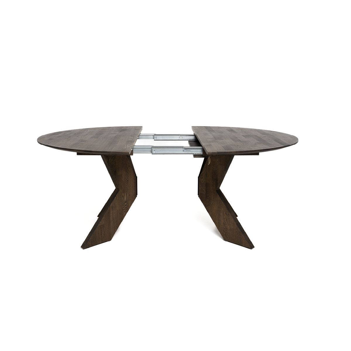 Aspen rundt spisebord ø140 (240) med 2 tilleggsplater røkt heltre eik