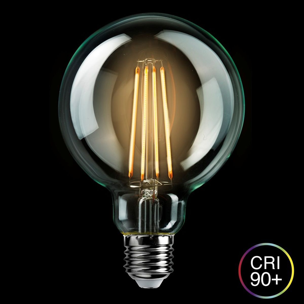 Unison Glob 100mm klar E27 8W 2200-2700K dim to warm
