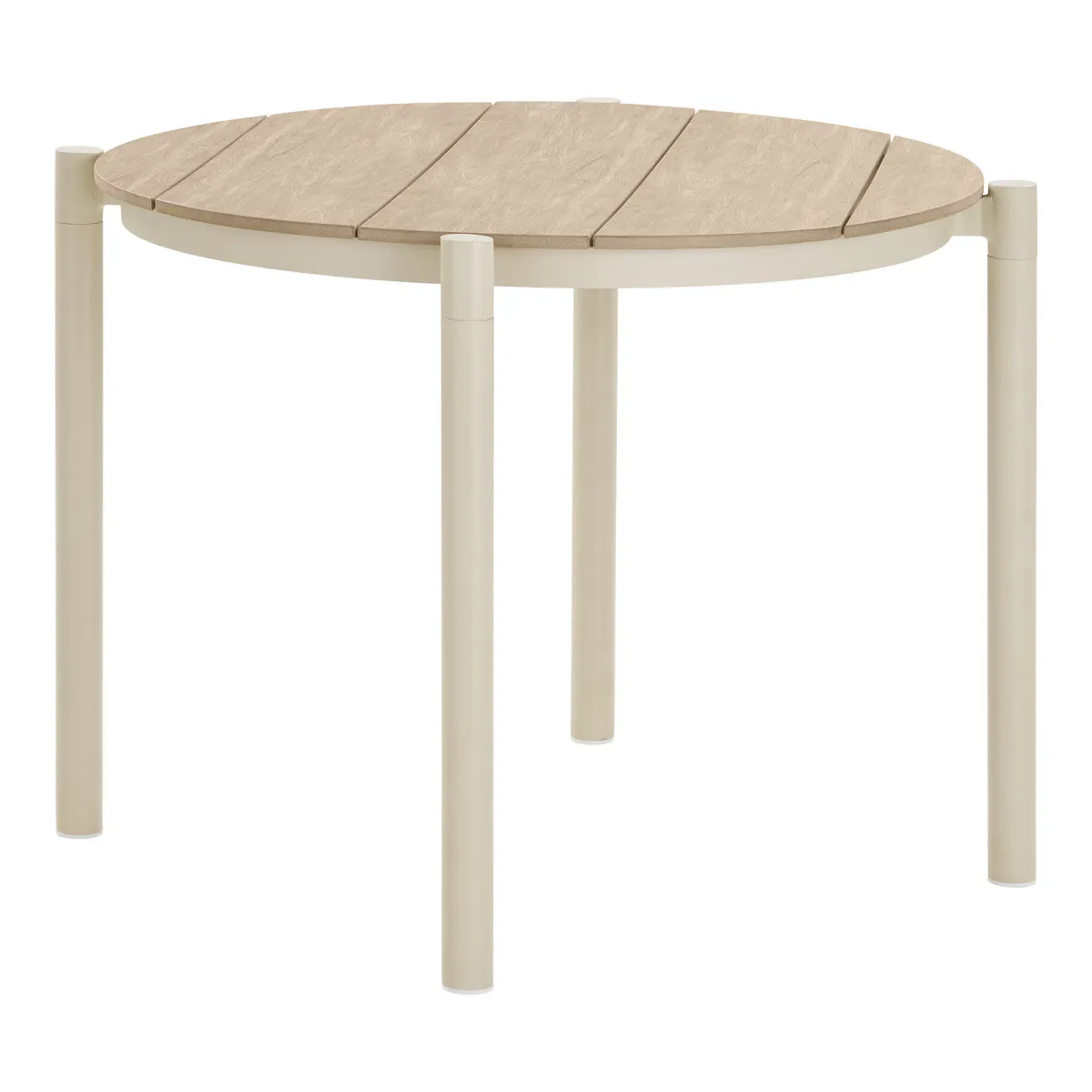 Abela spisegruppe (aluminium/nonwood) sand/natural - bord/4 stoler