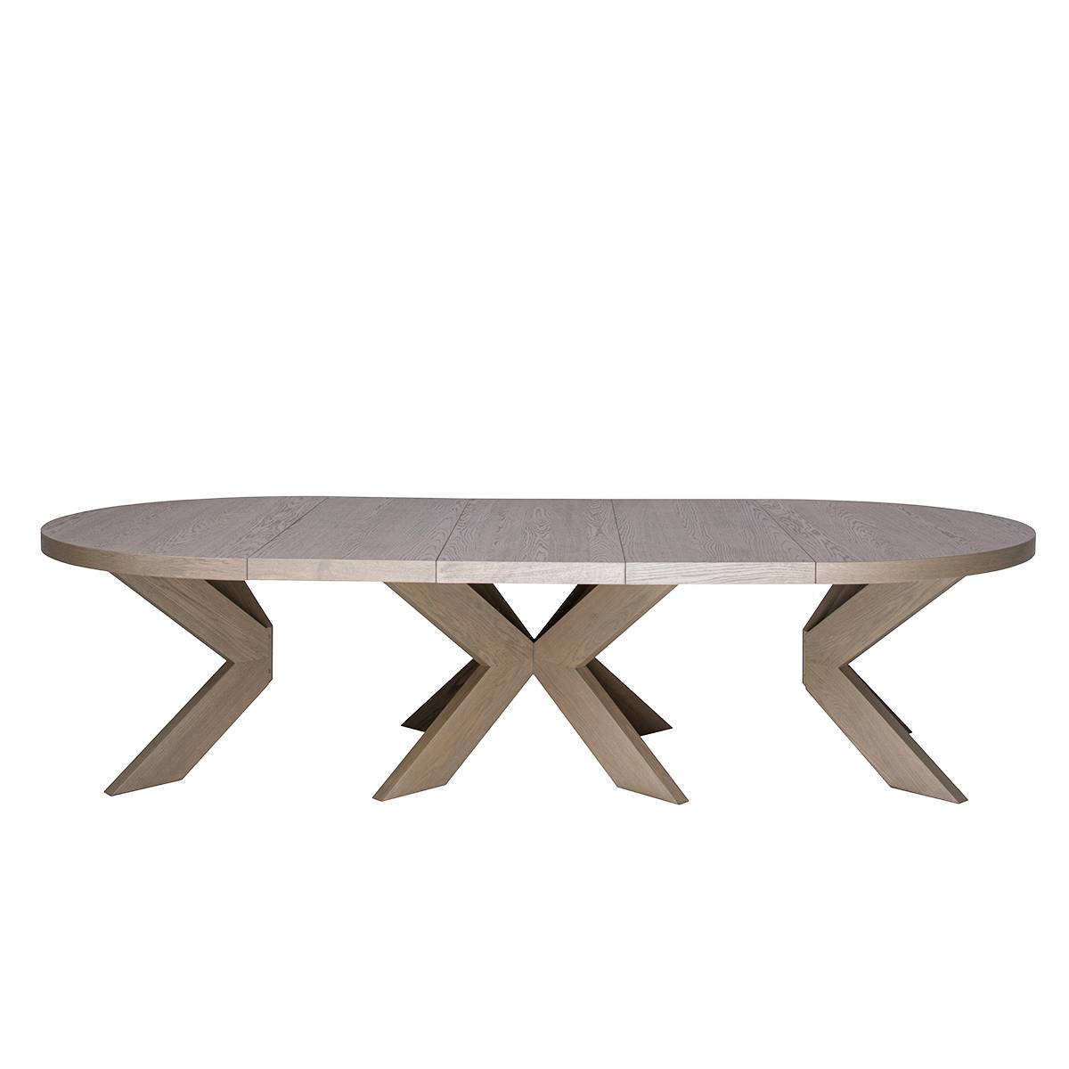 Forhndsbestill - Ashton 135 (435) spisebord med 6 tilleggsplater - groljet eik