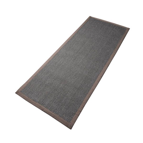 Hovedbilde Sisal teppe (100x300 - Antrasitt/brun kant)