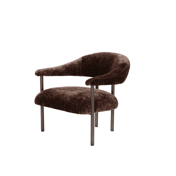Hovedbilde Mono lenestol (brun antikk velour ) 76x79x75