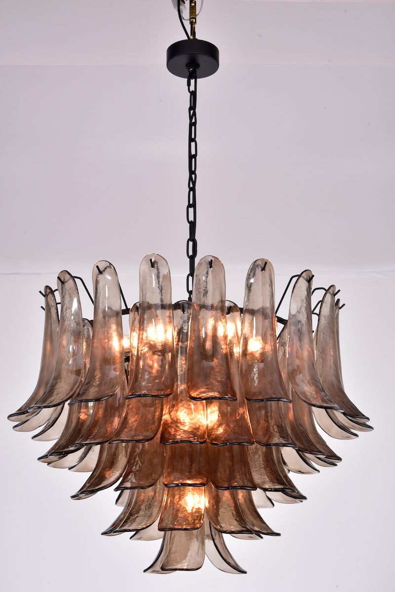 Fleur Chandelier  (55x60) smoked (brun) / sort