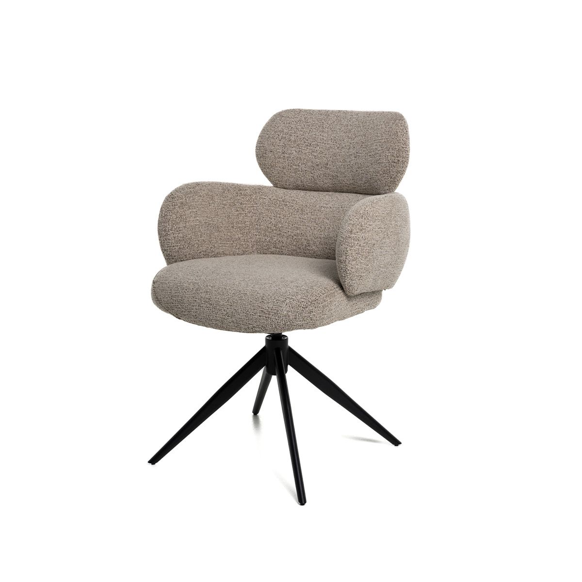 Matteo spisestol med sving og vipp (Present gråbrun melert)