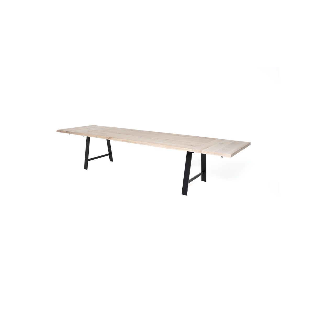 Trysil avlangt spisebord (100x300 hvitoljet heltre eik, A-ben)
