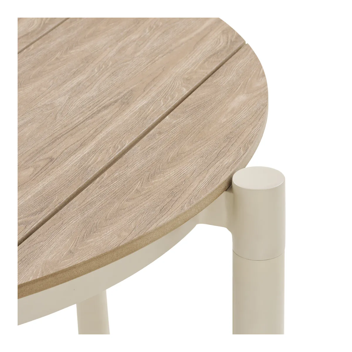 Abela spisegruppe (aluminium/nonwood) sand/natural - bord/4 stoler